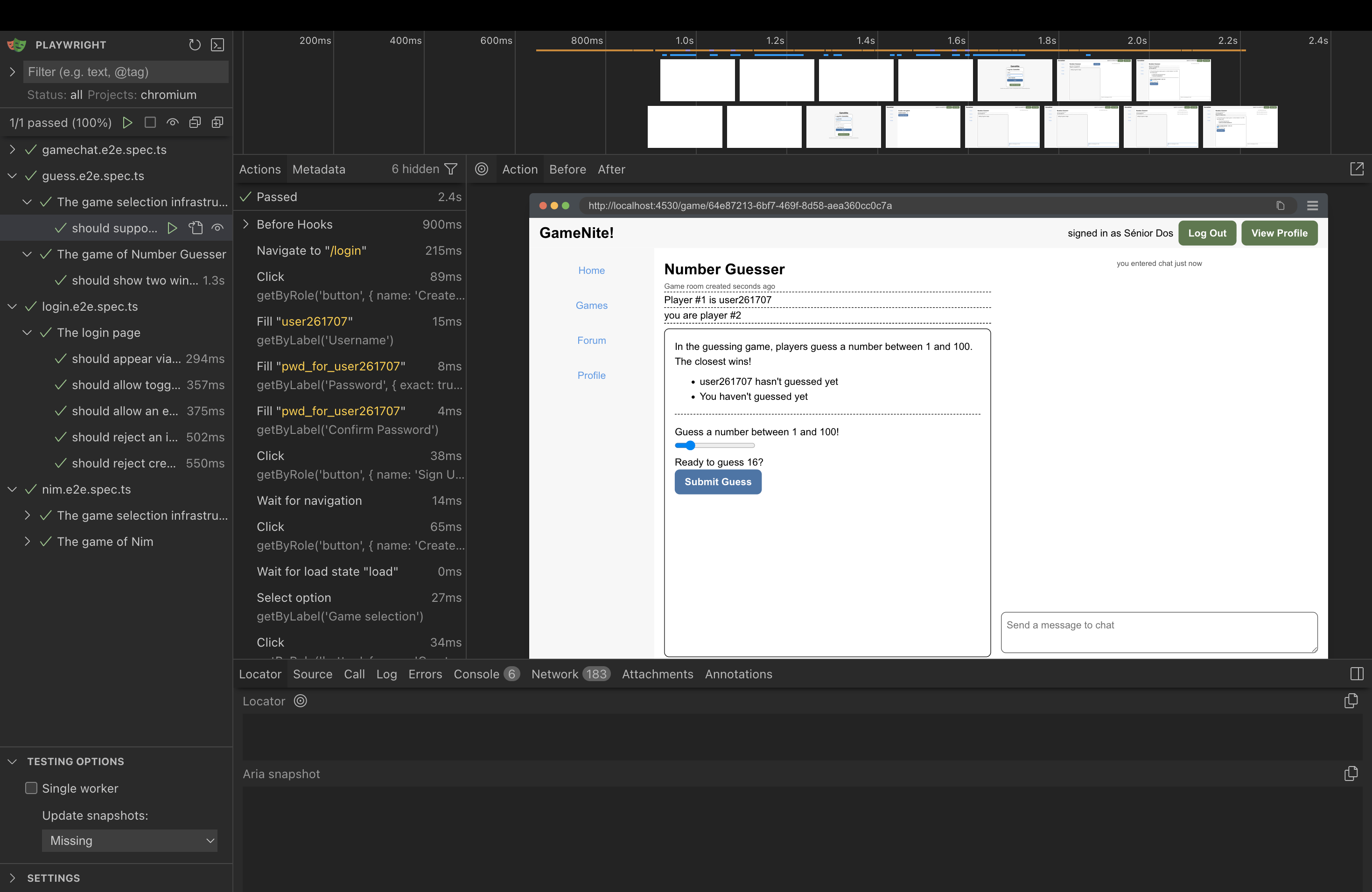 Playwright UI Overview