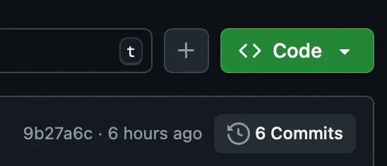 The button that takes you to the GitHub revision history